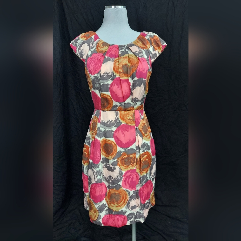 BCBG Maxazria silk flower print dress sz 2